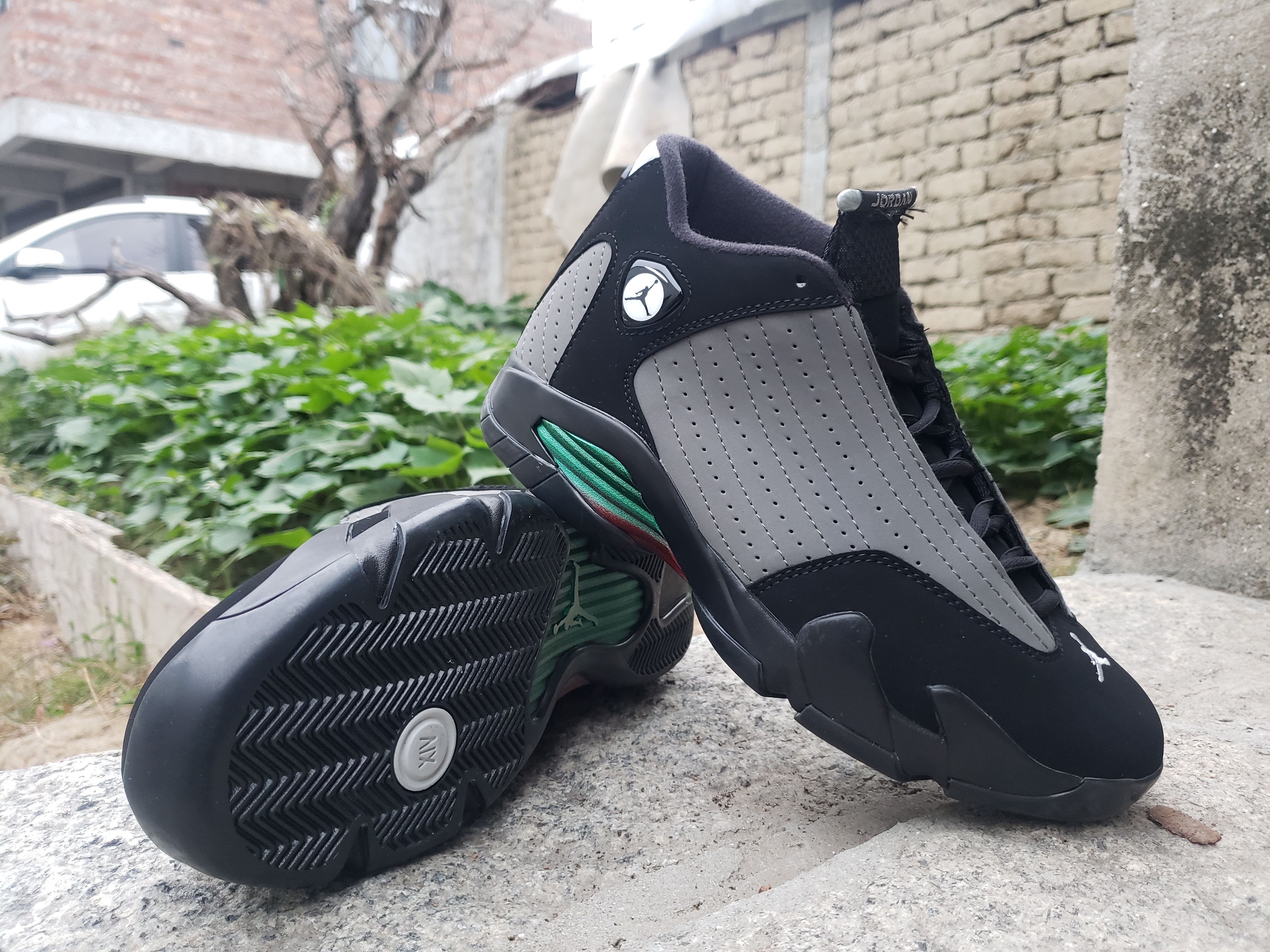 Air Jordan 14 Black Grey Rainbow - Click Image to Close